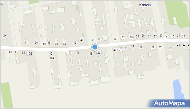 Koszki, Koszki, 43a, mapa Koszki