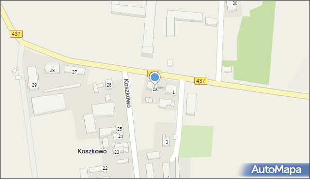 Koszkowo, Koszkowo, 1a, mapa Koszkowo