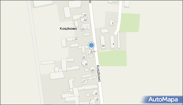 Koszkowo, Koszkowo, 21, mapa Koszkowo