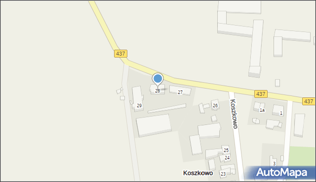 Koszkowo, Koszkowo, 28, mapa Koszkowo