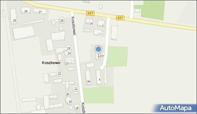 Koszkowo, Koszkowo, 3, mapa Koszkowo