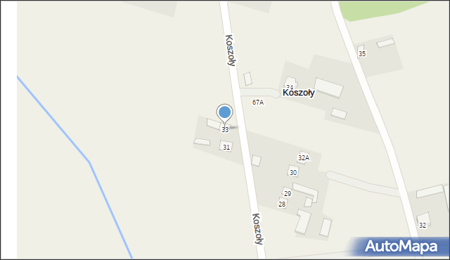 Koszoły, Koszoły, 33, mapa Koszoły