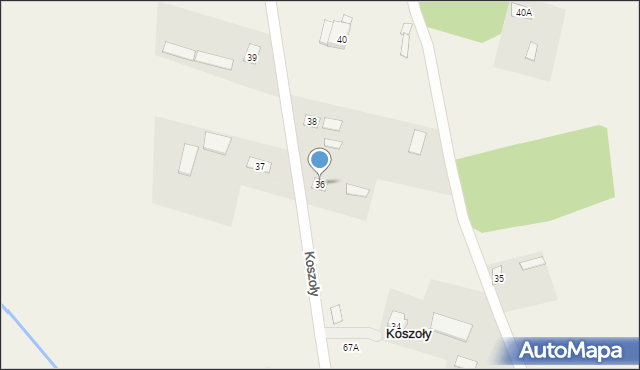 Koszoły, Koszoły, 36, mapa Koszoły