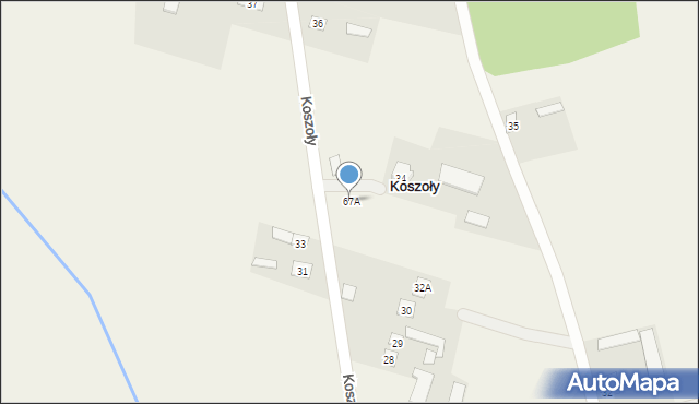 Koszoły, Koszoły, 67A, mapa Koszoły