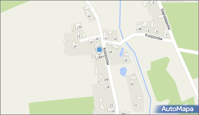 Koszorów, Koszorów, 18A, mapa Koszorów