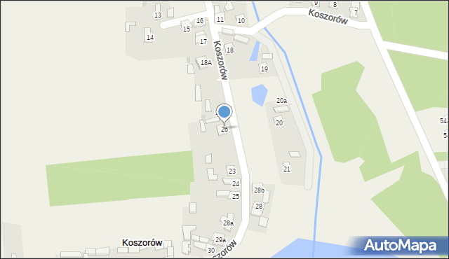 Koszorów, Koszorów, 26, mapa Koszorów