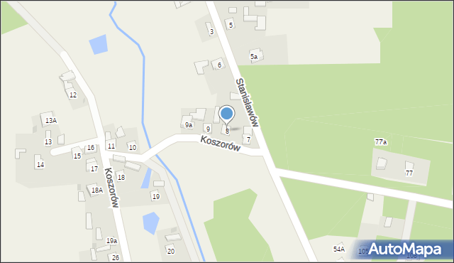 Koszorów, Koszorów, 8, mapa Koszorów