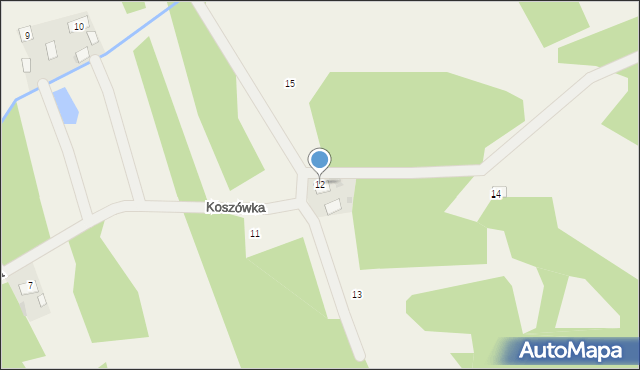 Koszówka, Koszówka, 12, mapa Koszówka