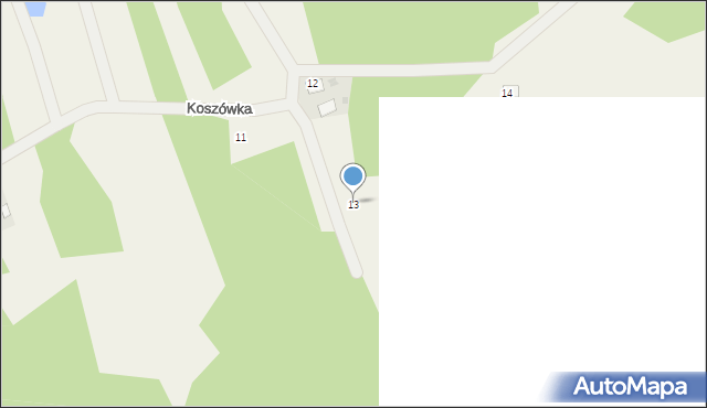 Koszówka, Koszówka, 13, mapa Koszówka