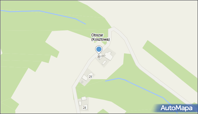 Kosztowa, Kosztowa, 30, mapa Kosztowa