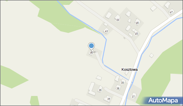 Kosztowa, Kosztowa, 42, mapa Kosztowa