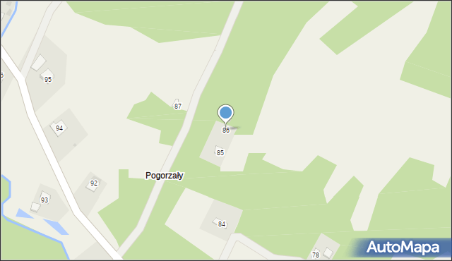 Kosztowa, Kosztowa, 86, mapa Kosztowa