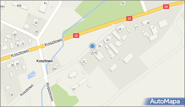 Kosztowo, Kosztowo, 21, mapa Kosztowo