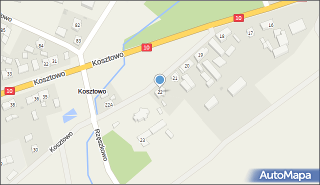 Kosztowo, Kosztowo, 22, mapa Kosztowo