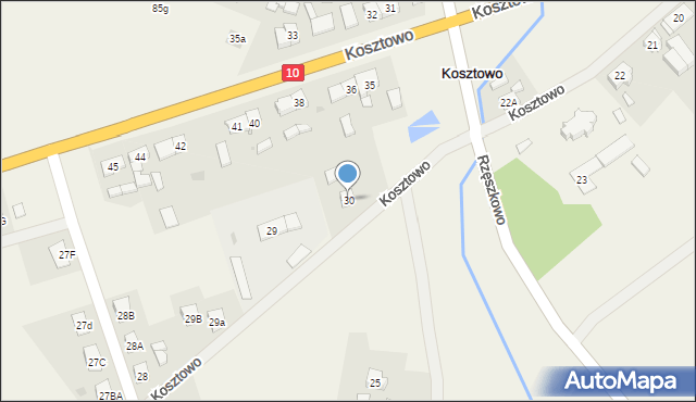 Kosztowo, Kosztowo, 30, mapa Kosztowo