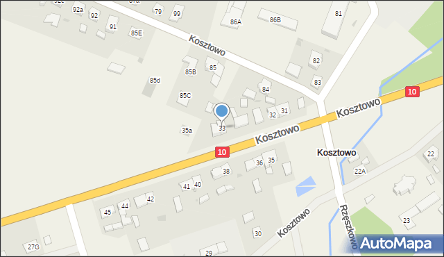 Kosztowo, Kosztowo, 33, mapa Kosztowo