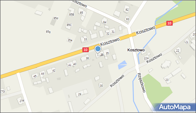 Kosztowo, Kosztowo, 37, mapa Kosztowo