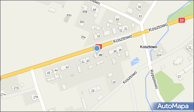 Kosztowo, Kosztowo, 39, mapa Kosztowo