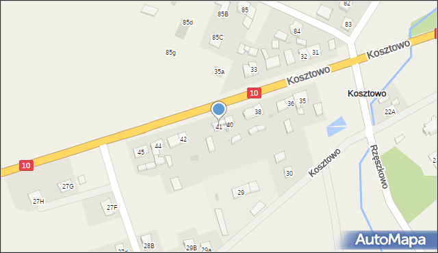 Kosztowo, Kosztowo, 41, mapa Kosztowo