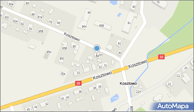 Kosztowo, Kosztowo, 84, mapa Kosztowo