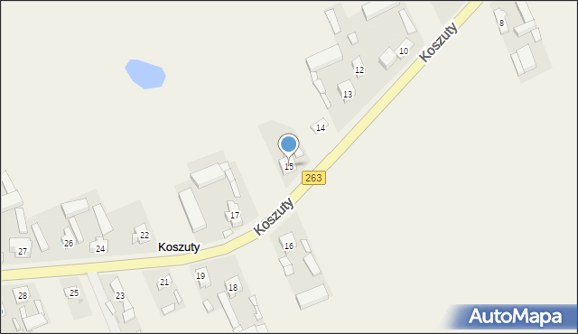 Koszuty, Koszuty, 15, mapa Koszuty