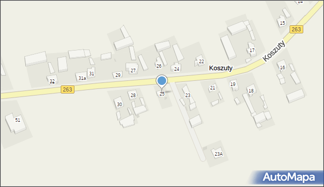 Koszuty, Koszuty, 25, mapa Koszuty