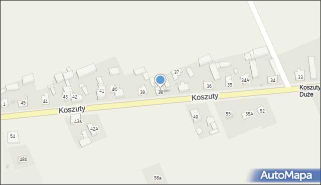 Koszuty, Koszuty, 38, mapa Koszuty