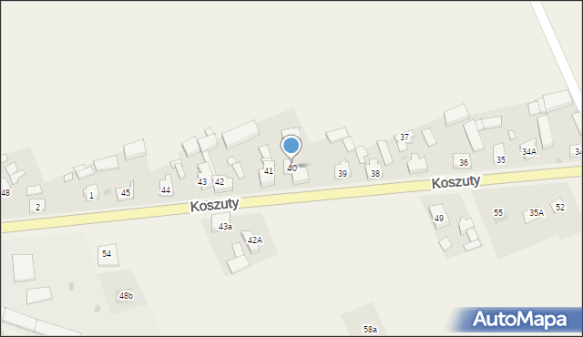 Koszuty, Koszuty, 40, mapa Koszuty