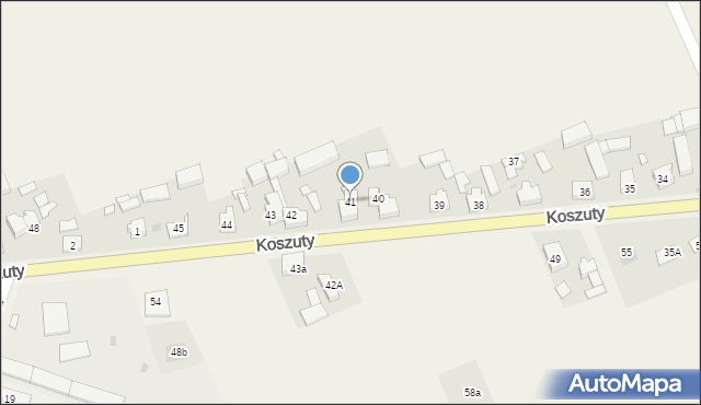 Koszuty, Koszuty, 41, mapa Koszuty