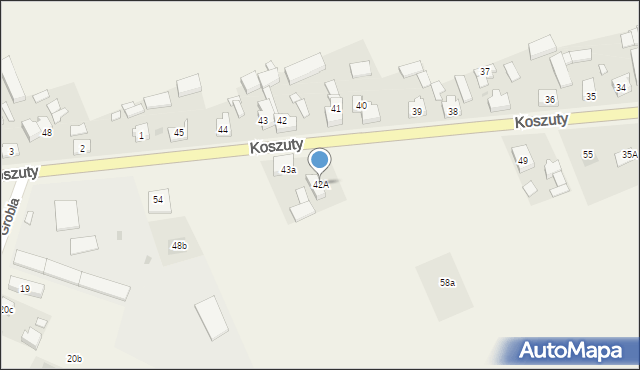 Koszuty, Koszuty, 42A, mapa Koszuty