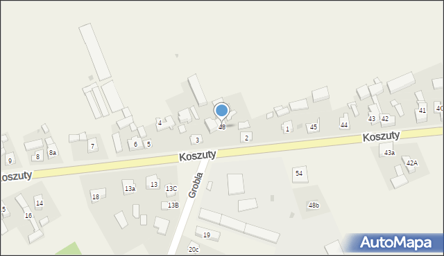 Koszuty, Koszuty, 48, mapa Koszuty