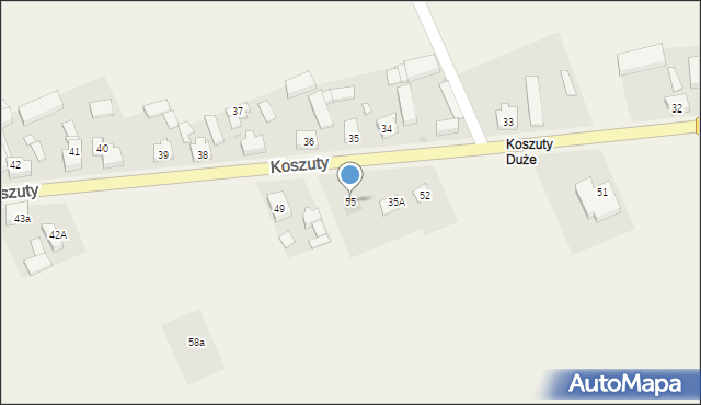 Koszuty, Koszuty, 55, mapa Koszuty