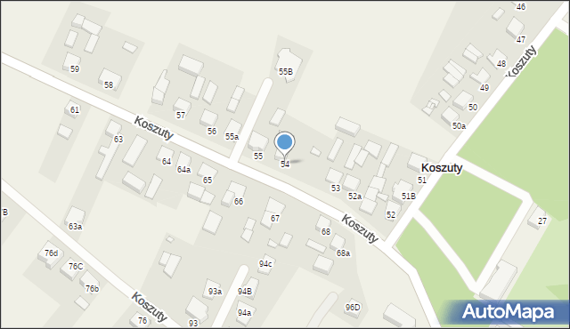 Koszuty, Koszuty, 54, mapa Koszuty