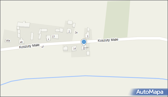 Koszuty Małe, Koszuty Małe, 12, mapa Koszuty Małe