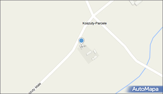 Koszuty-Parcele, Koszuty-Parcele, 23, mapa Koszuty-Parcele