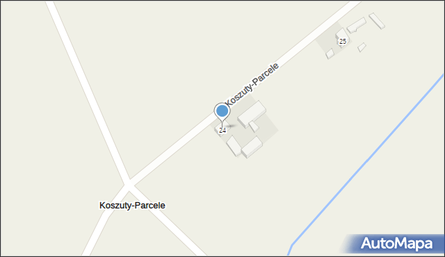 Koszuty-Parcele, Koszuty-Parcele, 24, mapa Koszuty-Parcele