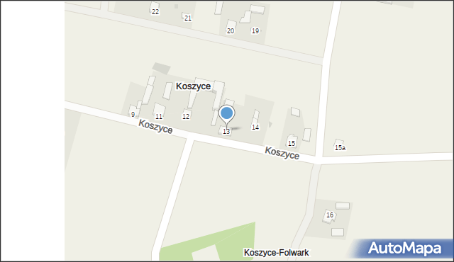 Koszyce, Koszyce, 13, mapa Koszyce