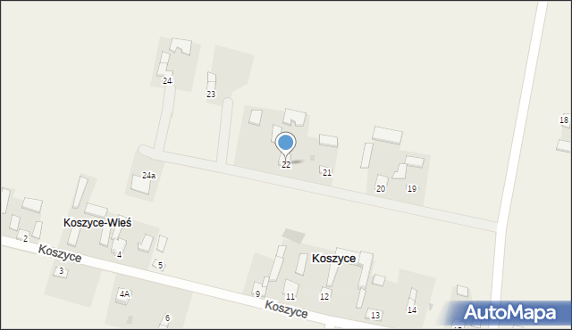 Koszyce, Koszyce, 22, mapa Koszyce