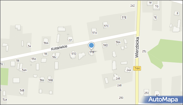 Kotarwice, Kotarwice, 57B, mapa Kotarwice