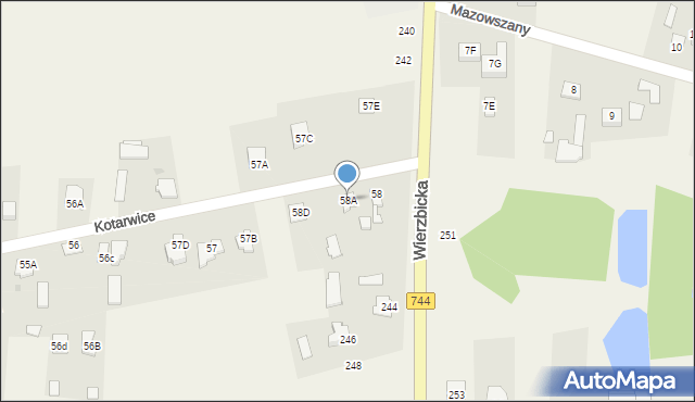 Kotarwice, Kotarwice, 58A, mapa Kotarwice