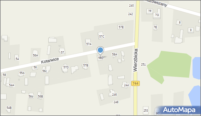 Kotarwice, Kotarwice, 58D, mapa Kotarwice