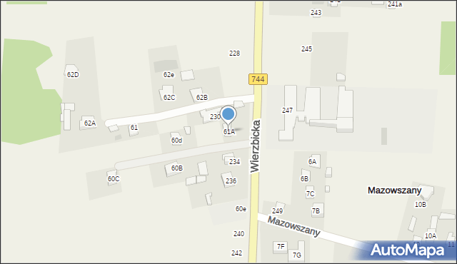 Kotarwice, Kotarwice, 61A, mapa Kotarwice