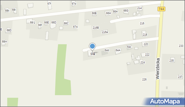 Kotarwice, Kotarwice, 64B, mapa Kotarwice