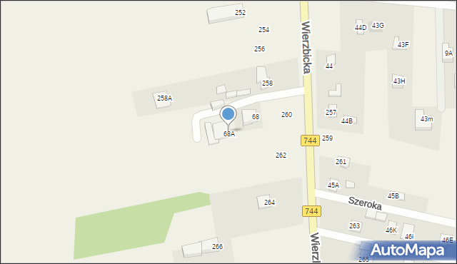 Kotarwice, Kotarwice, 68A, mapa Kotarwice