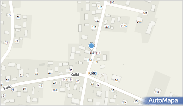 Kotki, Kotki, 115, mapa Kotki