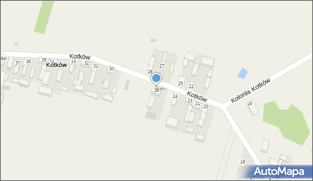 Kotków, Kotków, 26, mapa Kotków