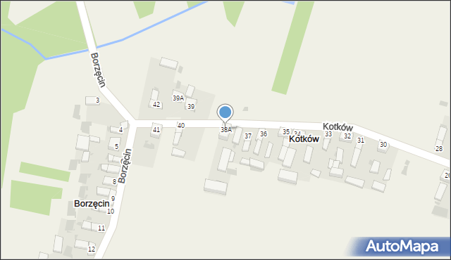 Kotków, Kotków, 38A, mapa Kotków