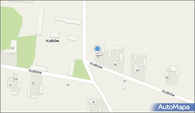 Kotków, Kotków, 55, mapa Kotków