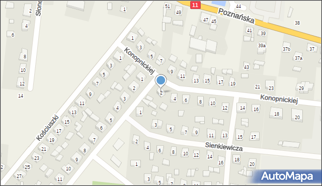 Kotlin, Konopnickiej Marii, 2, mapa Kotlin