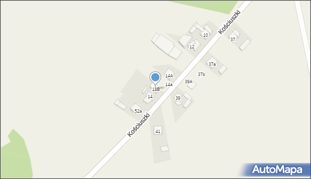 Kotlin, Kościuszki Tadeusza, gen., 14B, mapa Kotlin
